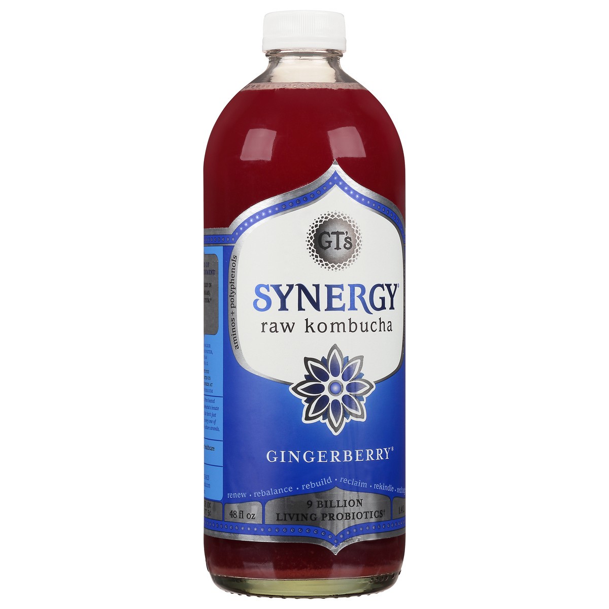 slide 5 of 12, GT's Gingerberry Raw Kombucha 48 fl oz Bottle, 48 fl oz