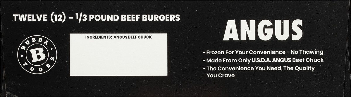slide 8 of 13, BUBBA Burger Angus Beef Burgers 12 - 0.33 lb ea, 12 ct