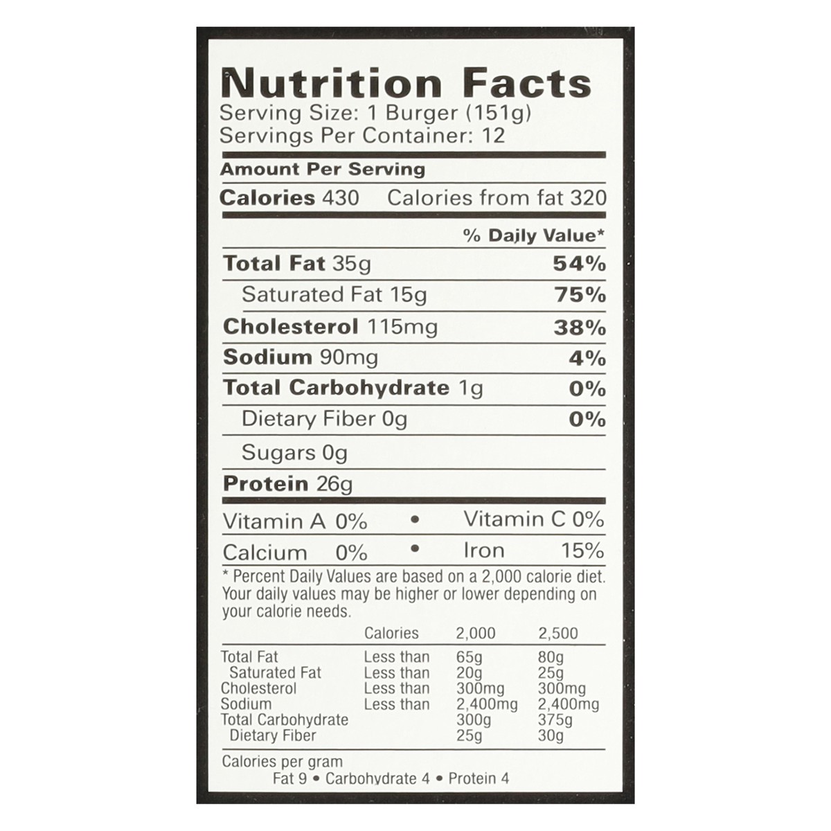 slide 9 of 13, BUBBA Burger Angus Beef Burgers 12 - 0.33 lb ea, 12 ct