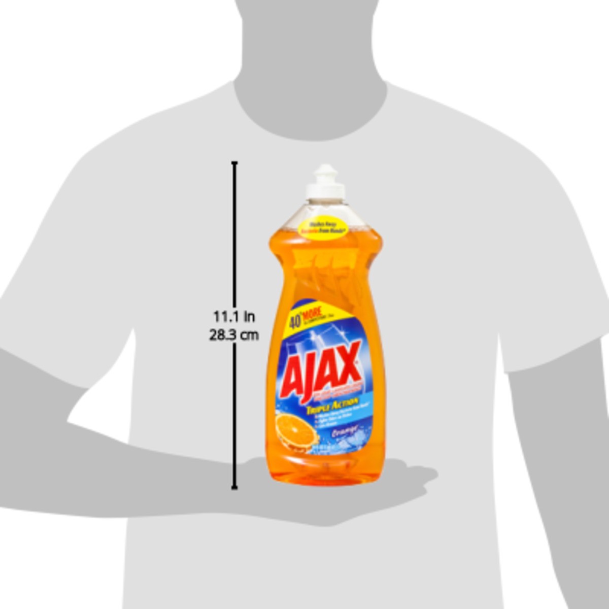 slide 3 of 9, Ajax Ultra Orange Triple Action Dish Liquid, 34 fl oz