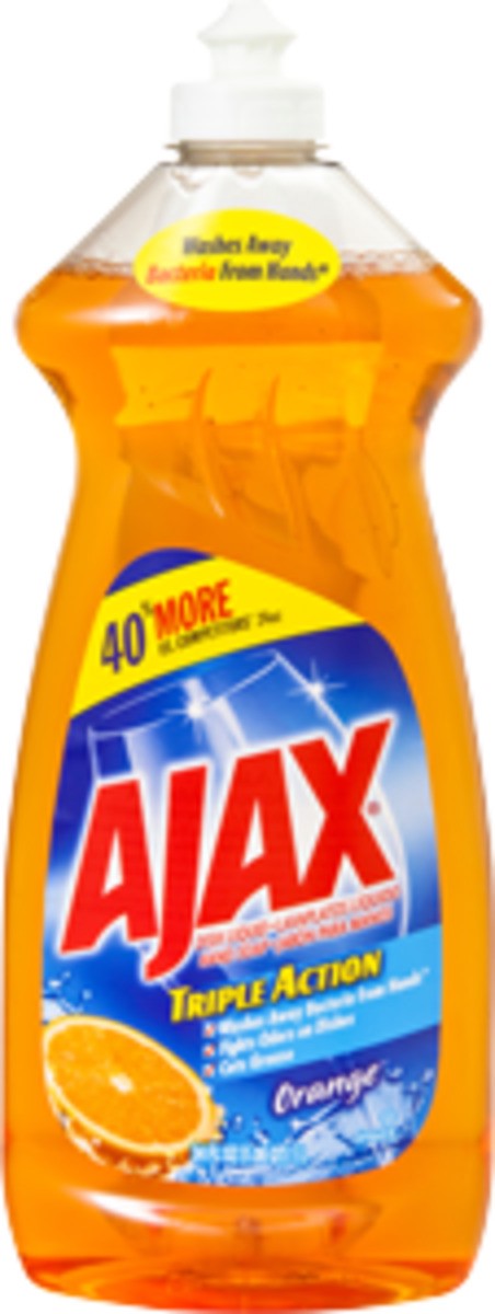 slide 5 of 9, Ajax Ultra Orange Triple Action Dish Liquid, 34 fl oz