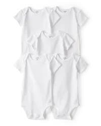 carter's White Short Sleeve Bodysuits