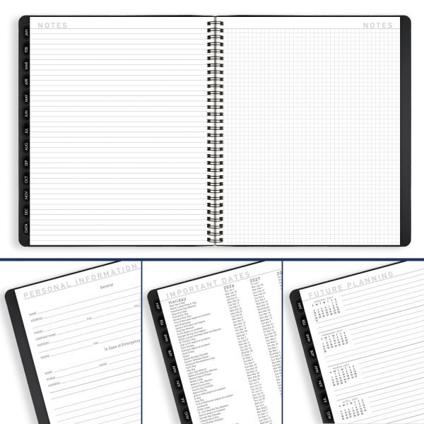 slide 10 of 10, AT-A-GLANCE® Contemporary 2026 Monthly Planner, Black, Large, 9"" x 11"", 1 ct