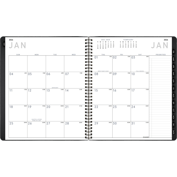 slide 4 of 10, AT-A-GLANCE® Contemporary 2026 Monthly Planner, Black, Large, 9"" x 11"", 1 ct