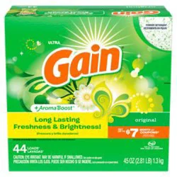 Gain Powder Laundry Detergent For Regular And He Washers, Original Scent, 45 Oz