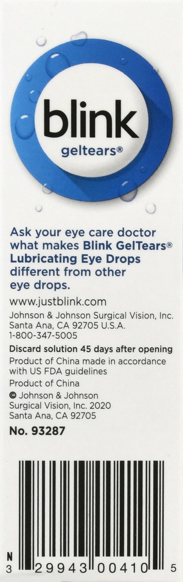 slide 7 of 9, Blink GelTears Dry Eye Moderate-Severe Lubricating Eye Drops 0.34 oz, 0.34 oz
