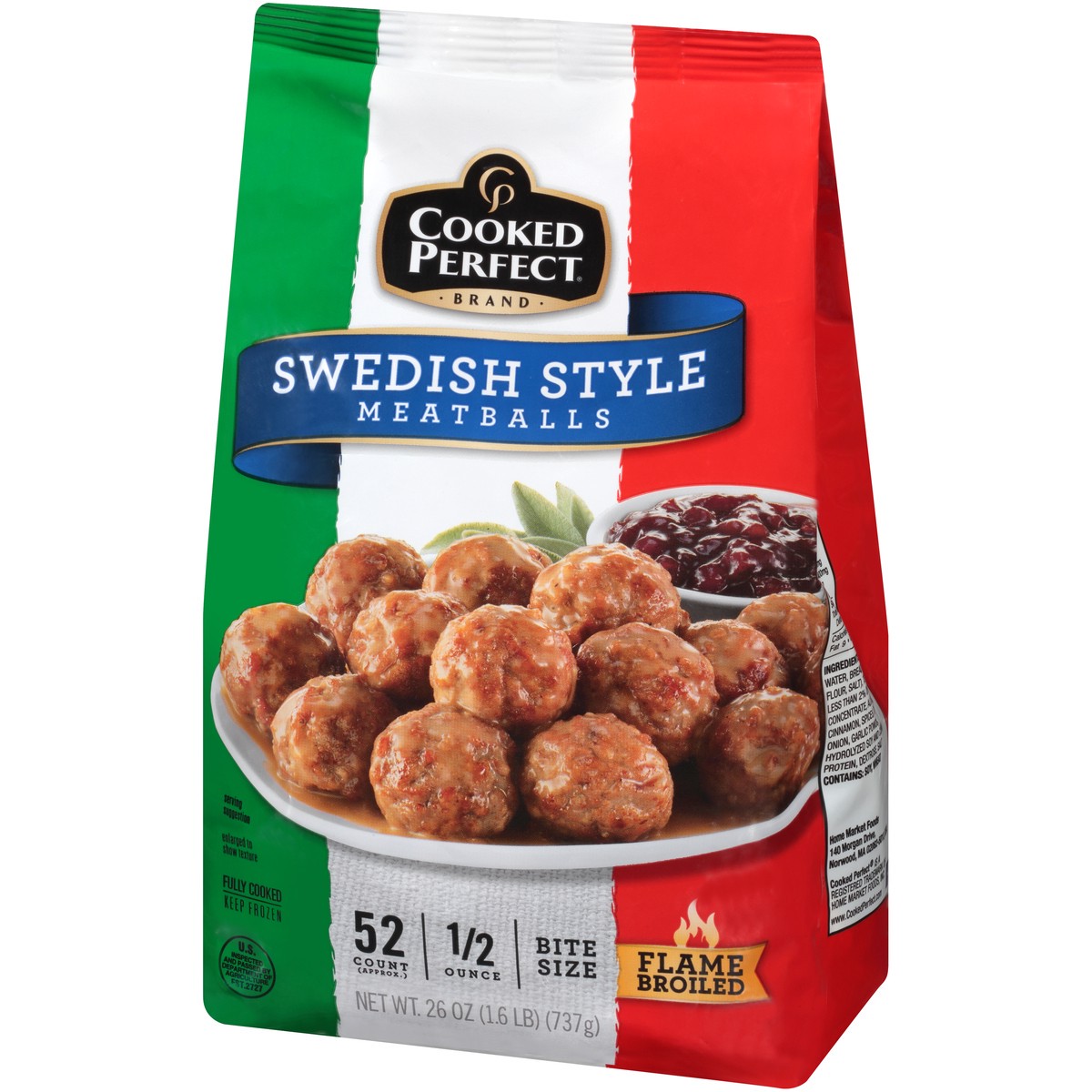 slide 9 of 9, Cooked Perfect Swedish Meatballs, 26 oz, 26 oz