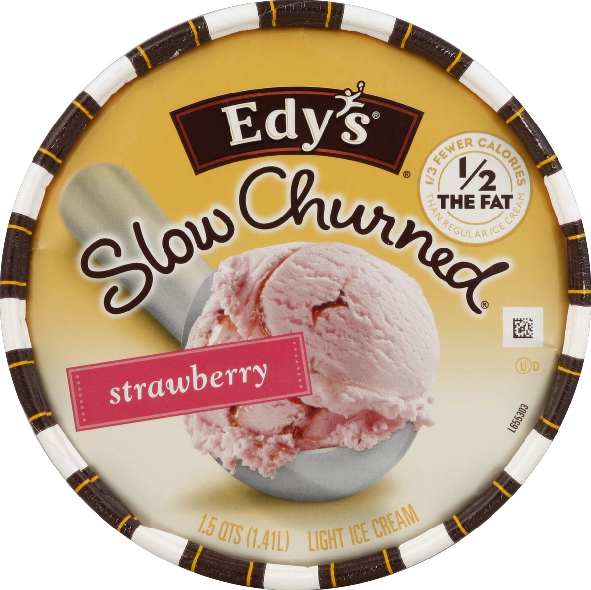 slide 3 of 4, Edy'S/Dreyer'S Slow Churned Strawberry Light Ice Cream, 48 oz