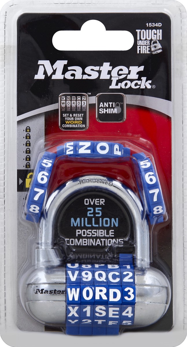 slide 2 of 2, Master Lock Padlock, Password Plus, 1 ct