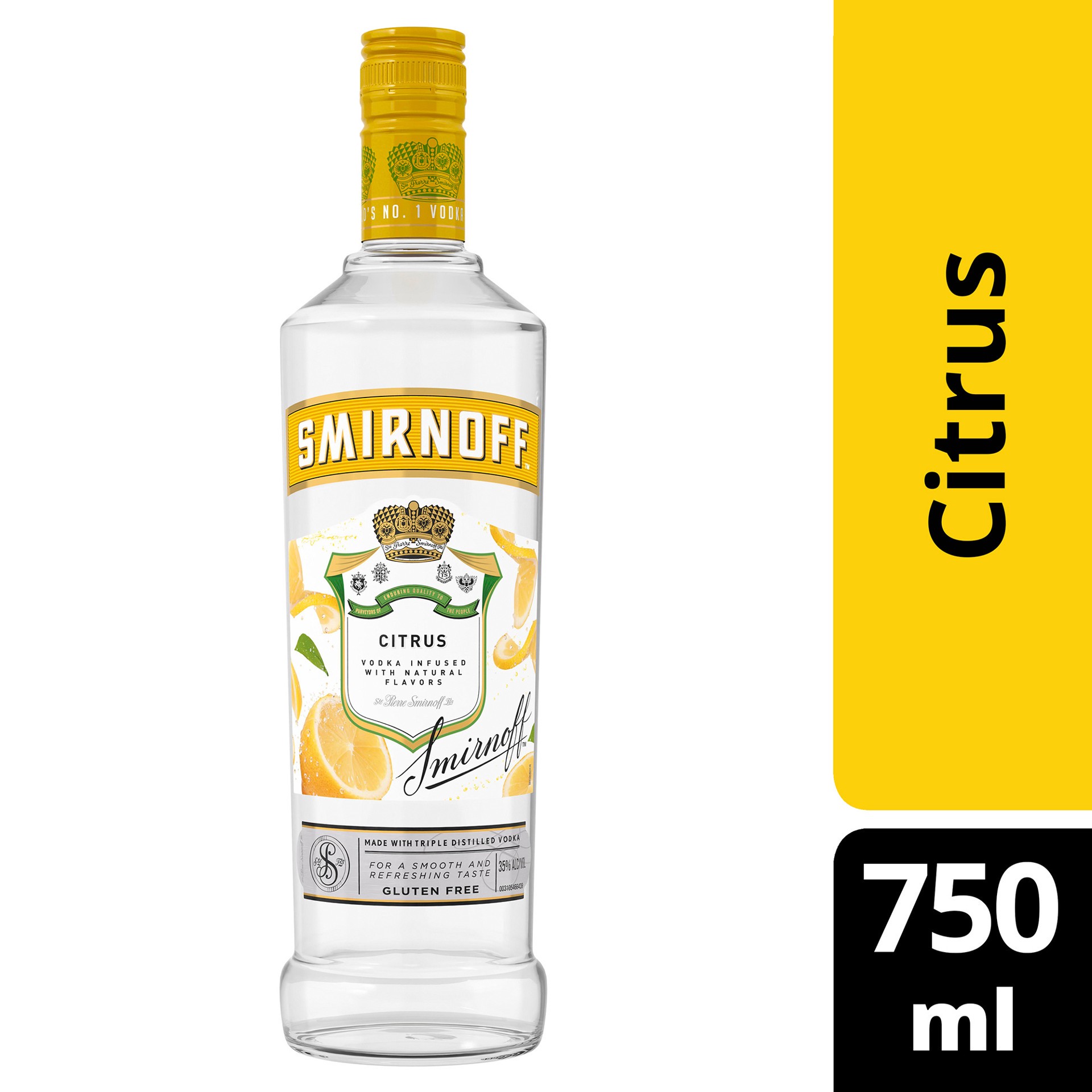 slide 2 of 4, Smirnoff Citrus Vodka, 750 ml