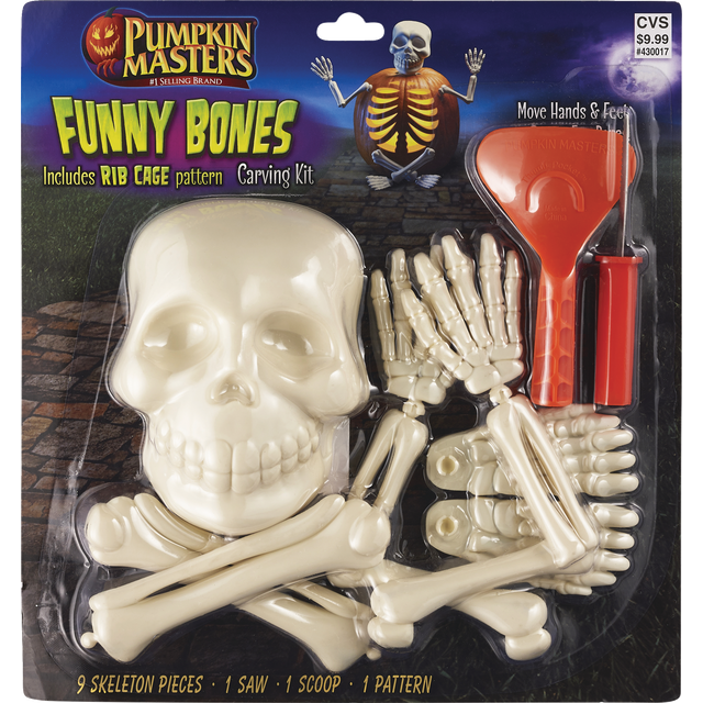slide 1 of 1, Pumpkin Masters NON BRAND Funny Bones, 12 ct