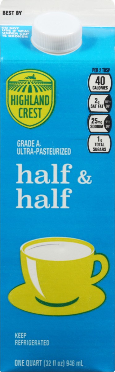 slide 6 of 11, Highland Crest Half & Half 1 qt, 1 qt