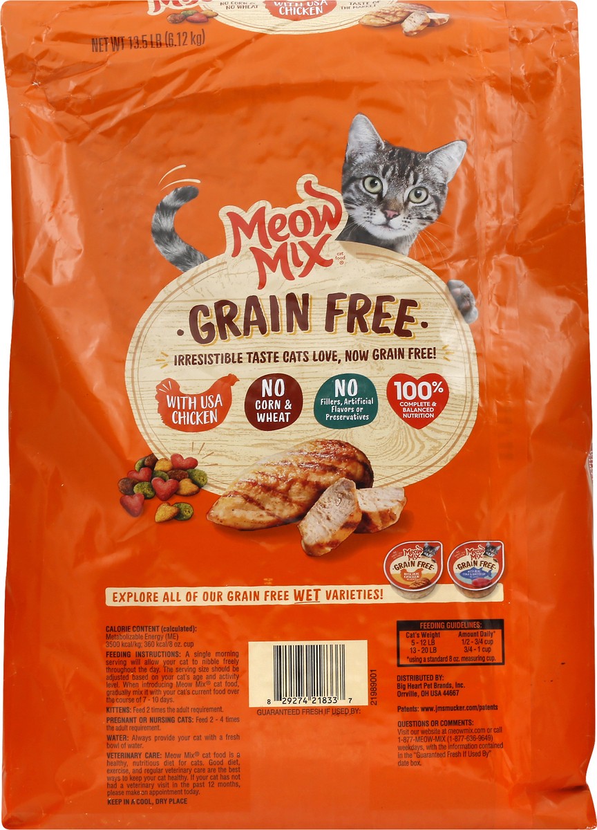 slide 8 of 13, Meow Mix With USA Chicken Cat Food 13.5 lb, 13.5 lb