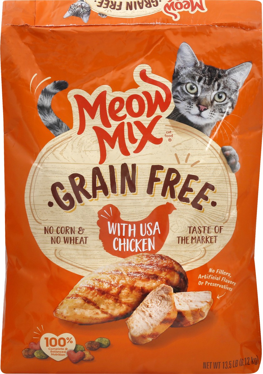 slide 4 of 13, Meow Mix With USA Chicken Cat Food 13.5 lb, 13.5 lb