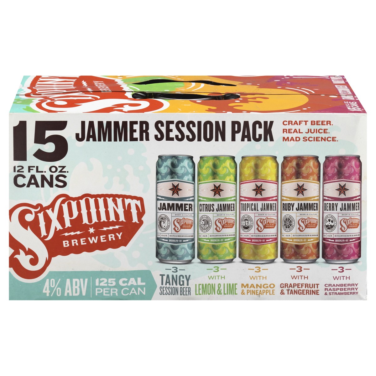 slide 1 of 11, Sixpoint Brewery Jammer Session Variety Pack, 12 oz