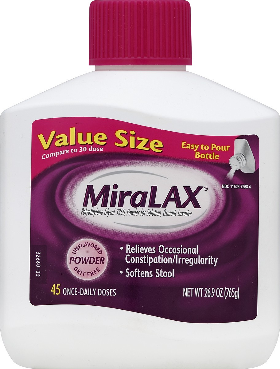 slide 5 of 6, MiraLax Laxative 26.9 oz, 26.9 oz