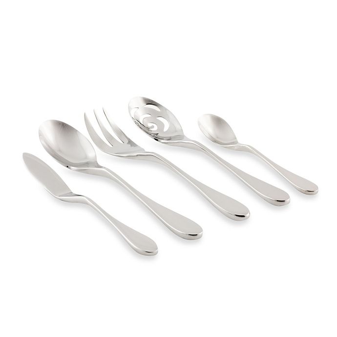 slide 1 of 1, Knork Flatware Glossy Serving Set, 5 ct