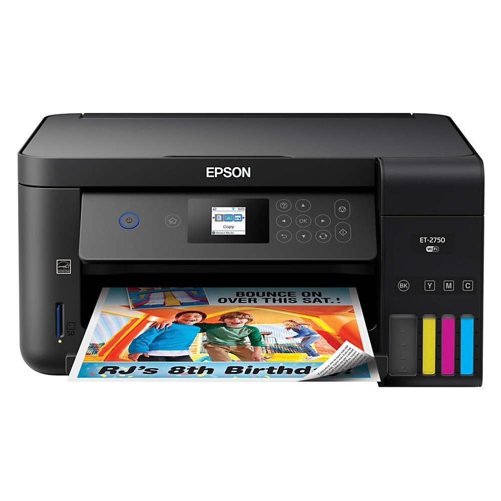 slide 1 of 1, Epson ET-2750 Inkjet Printer - Black (C11CG22201), 1 ct