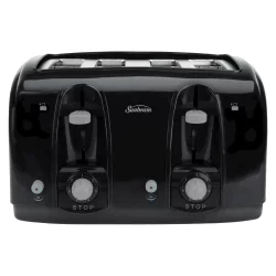 Sunbeam 4 Slice Extra-Wide Slot Toaster - Black TSSBTR4SBK