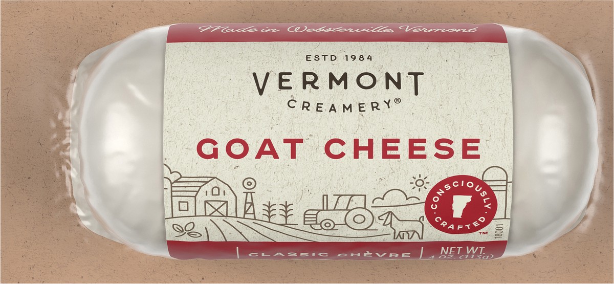 slide 1 of 8, Vermont Creamery Classic Goat Cheese Log, 4 oz, 4 oz