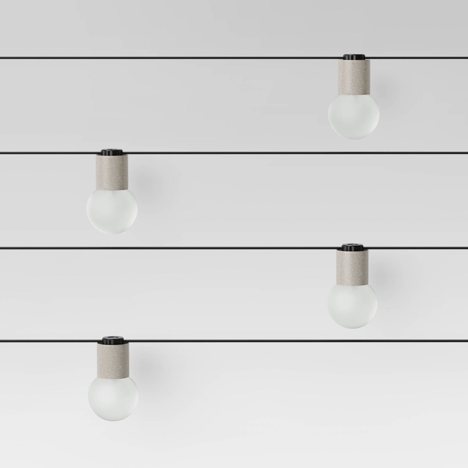 slide 1 of 1, Project 62 String Lights Concrete Collar with G40 Frosted White Bulbs, 10 ct