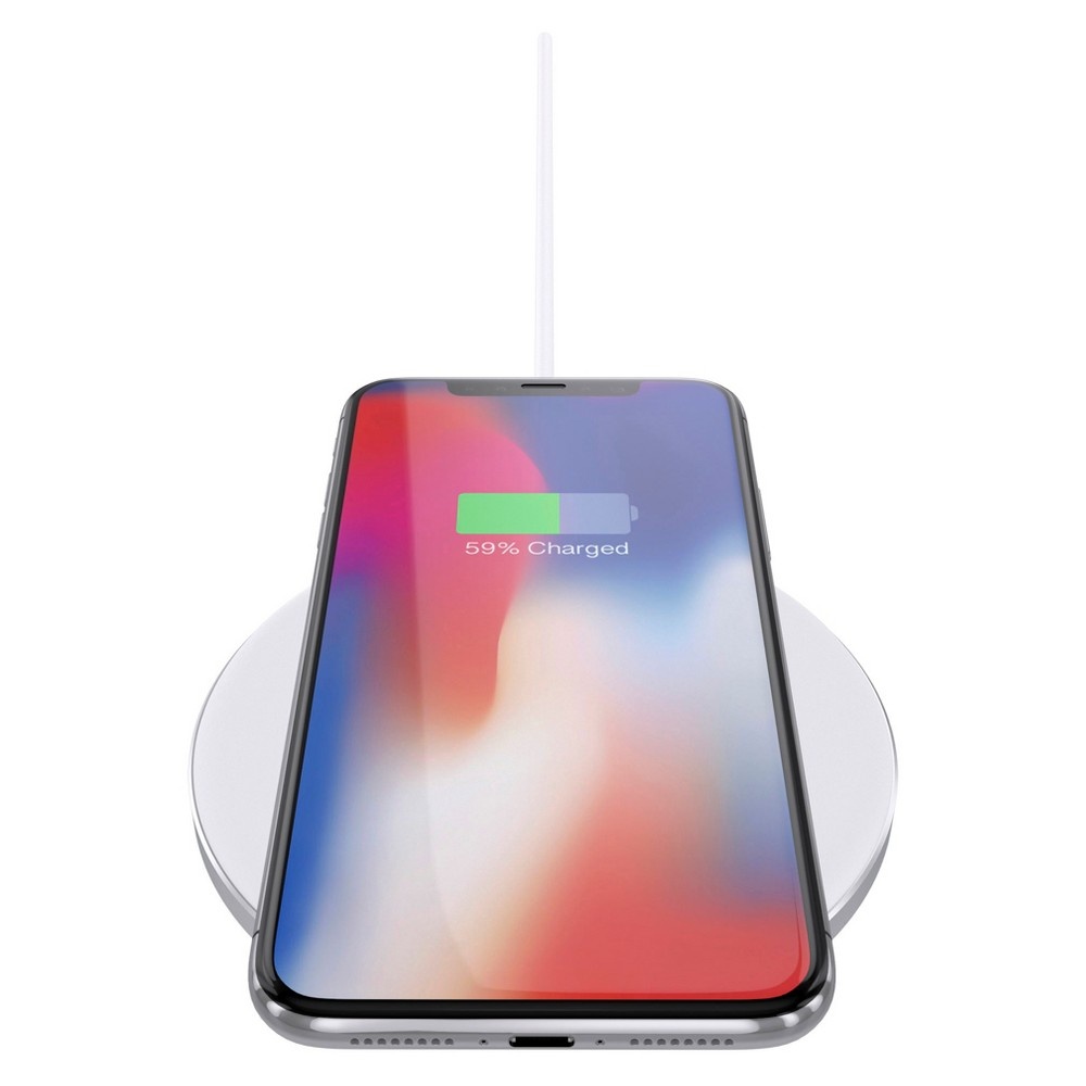 slide 2 of 3, Just Wireless Qi Charger 5W - White, 1 ct