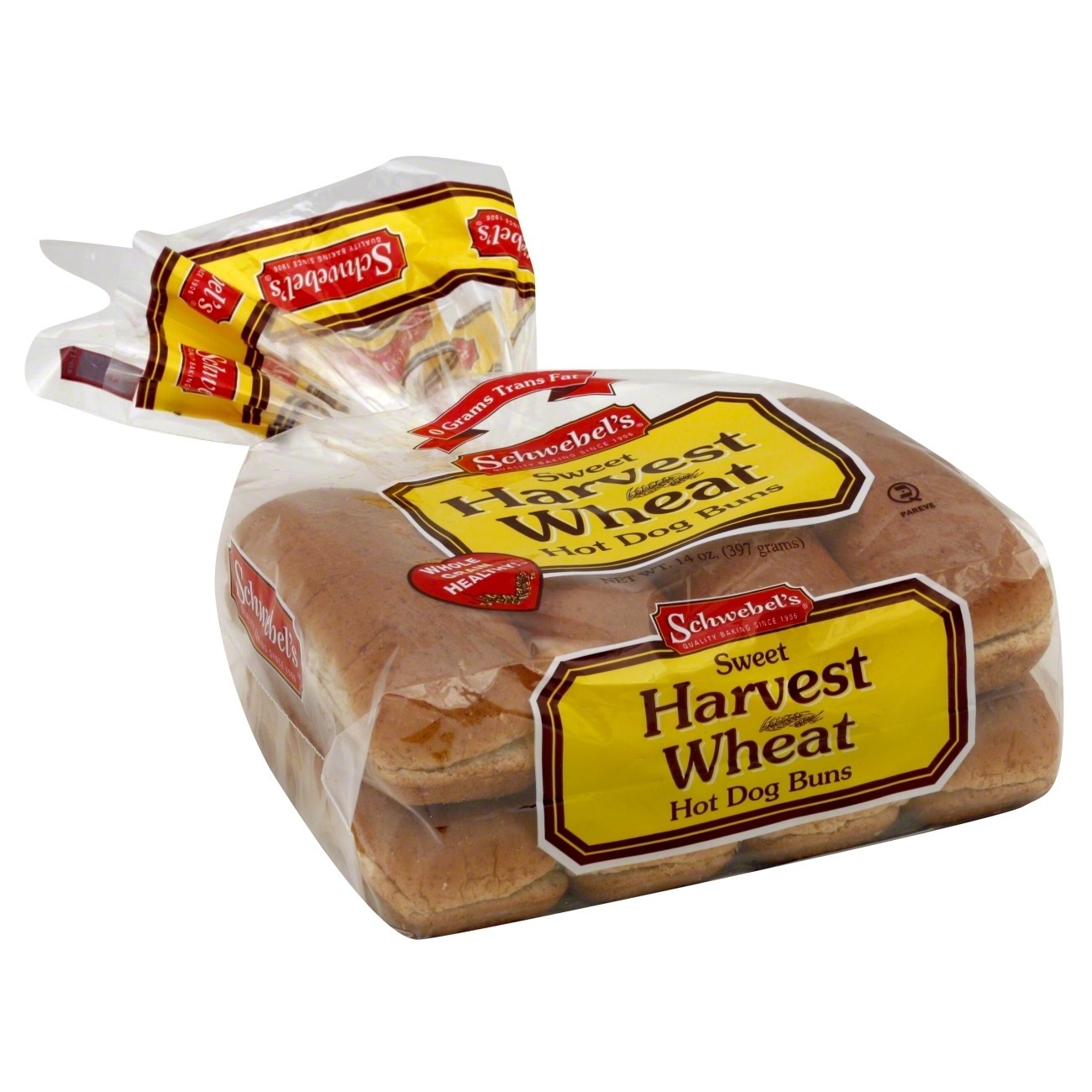 slide 1 of 1, Schwebel's Wheat Sweet Hot Dog Buns, 13 oz