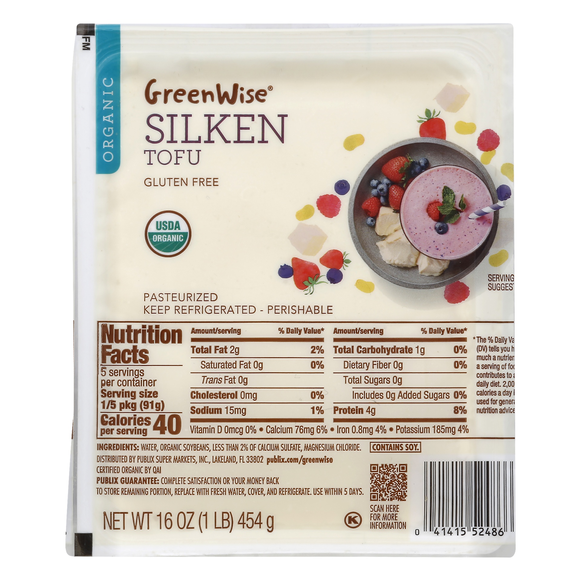 slide 1 of 1, GreenWise Organic Silken Tofu, 16 oz