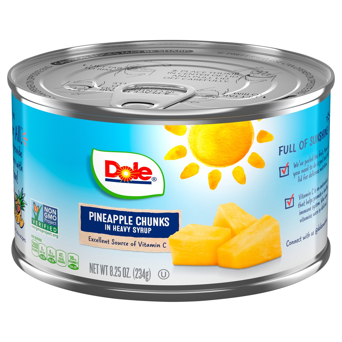 slide 6 of 9, Dole Pineapple Chunks Heavy Syrup 8.25Oz, 8.25 oz