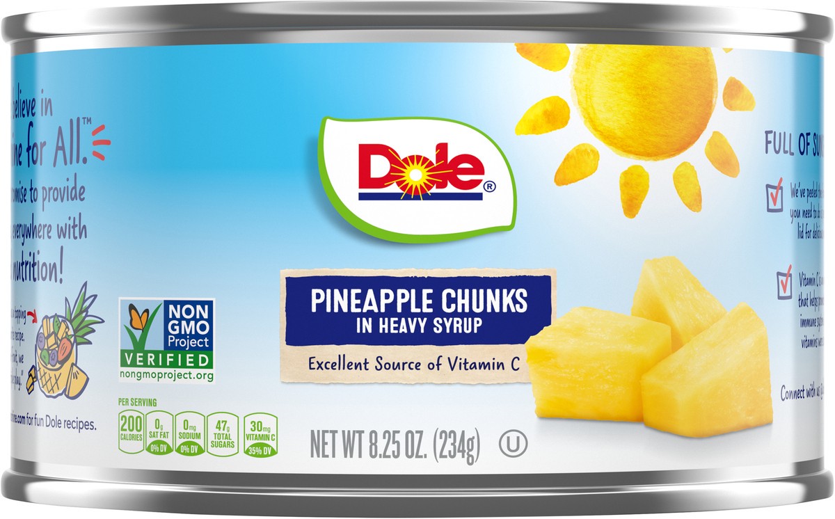 slide 2 of 9, Dole Pineapple Chunks Heavy Syrup 8.25Oz, 8.25 oz