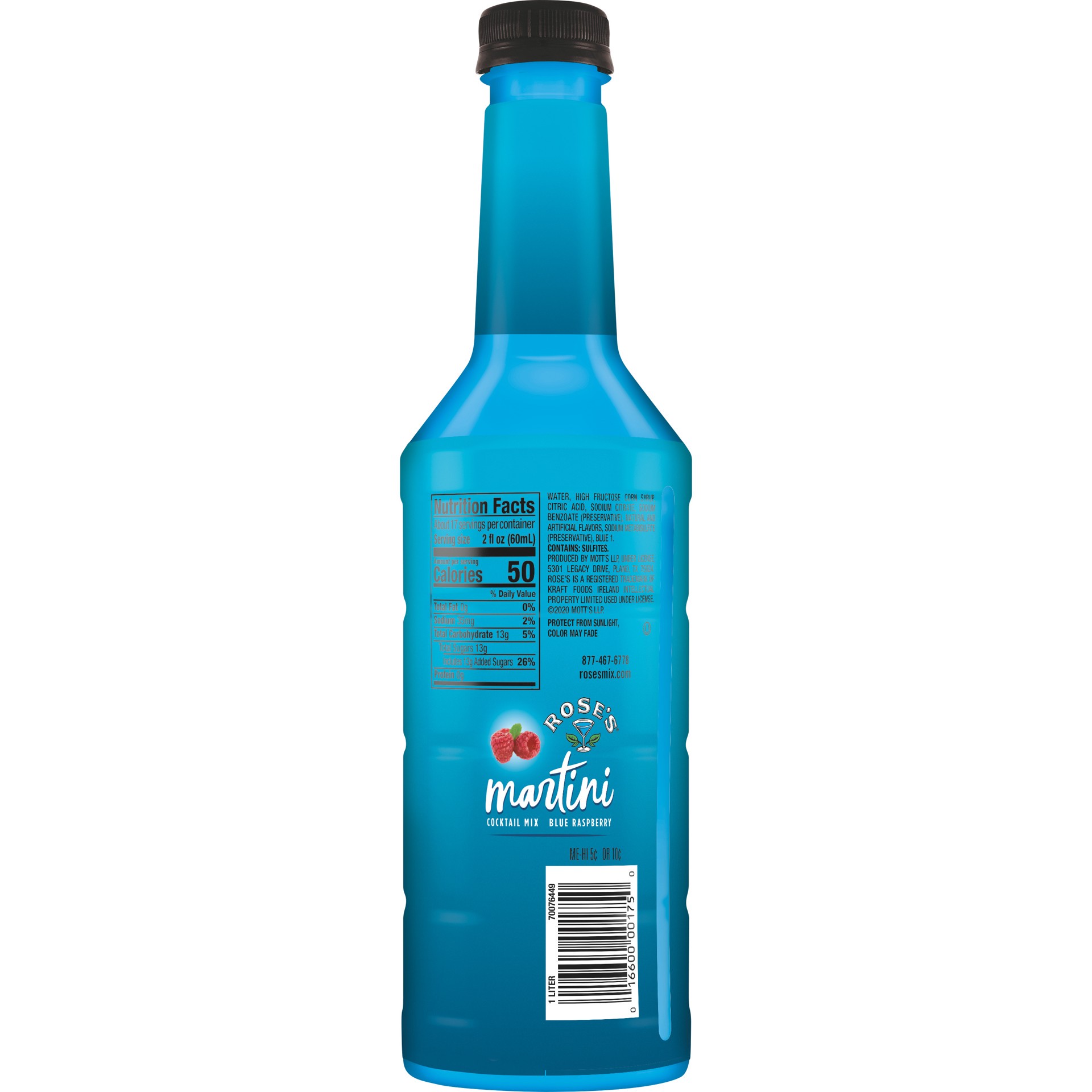 slide 4 of 5, Roses Cocktail Blue Raspberry Martini, 33.87 fl oz