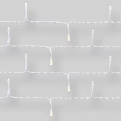 50ct Outdoor LED Euro String Lights Battery Operated White Wire - Project 62