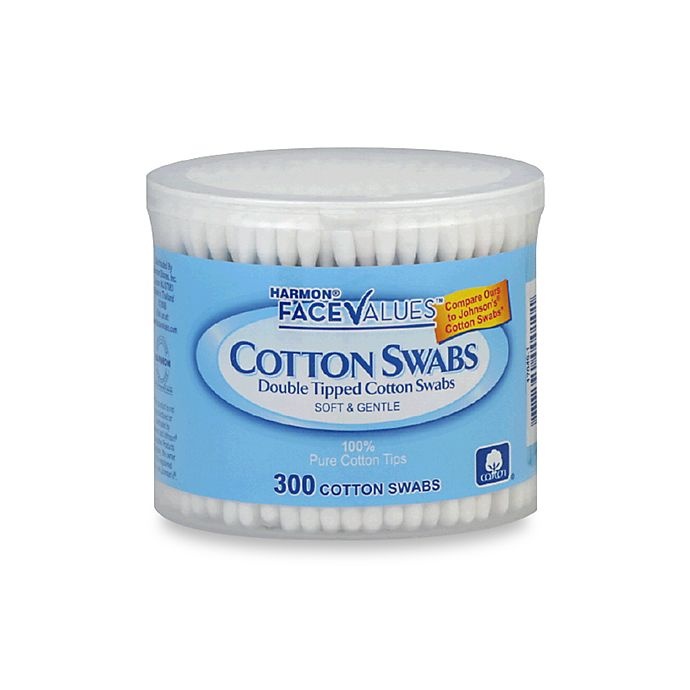 slide 1 of 1, Harmon Face Values Cotton Swabs, 300 ct