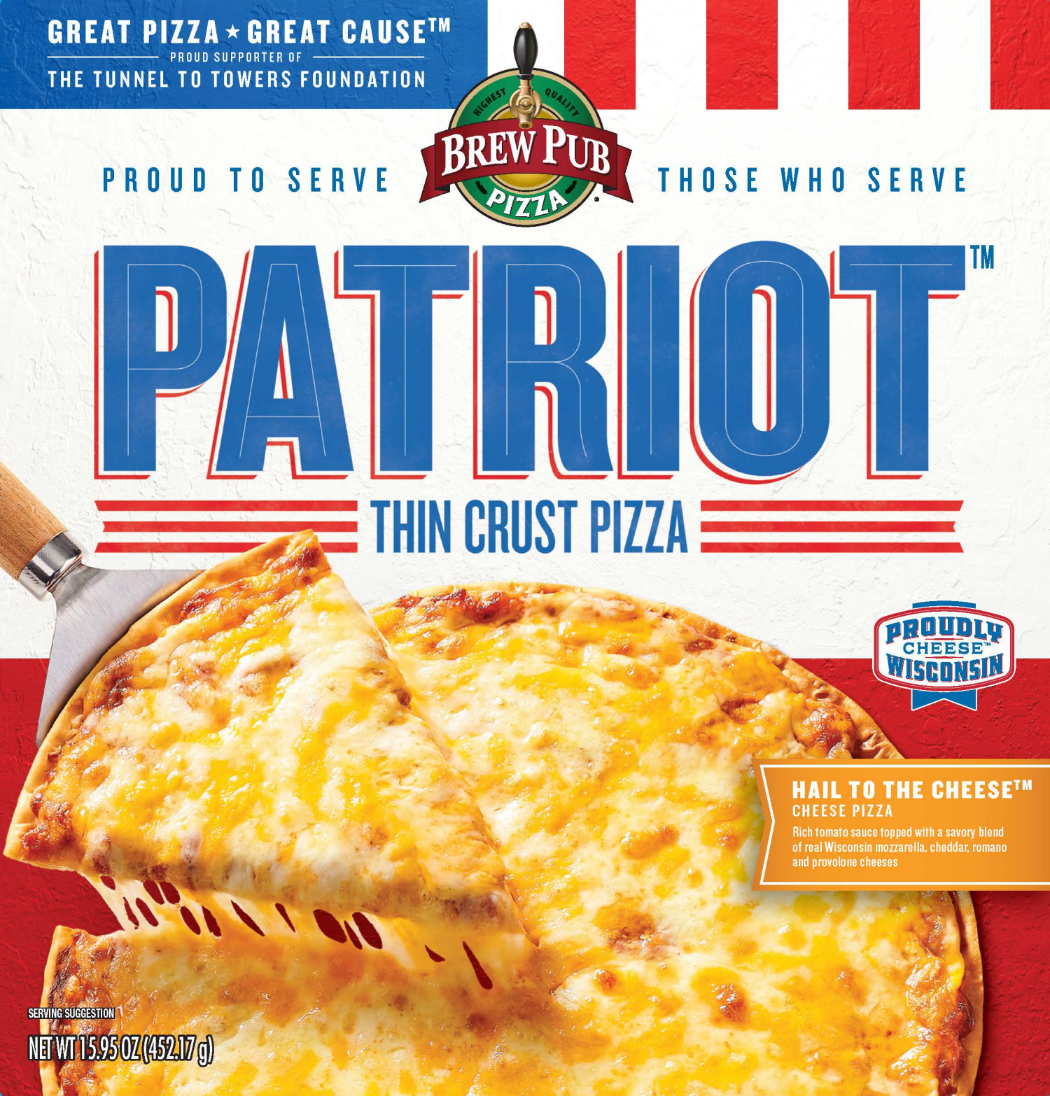 slide 1 of 1, Brew Pub Thin Crust Patriot Chs Pizza, 15.95 oz