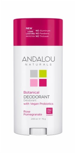 slide 1 of 1, Andalou Naturals Rose Pomegranate Botanical Deodorant, 2.65 oz