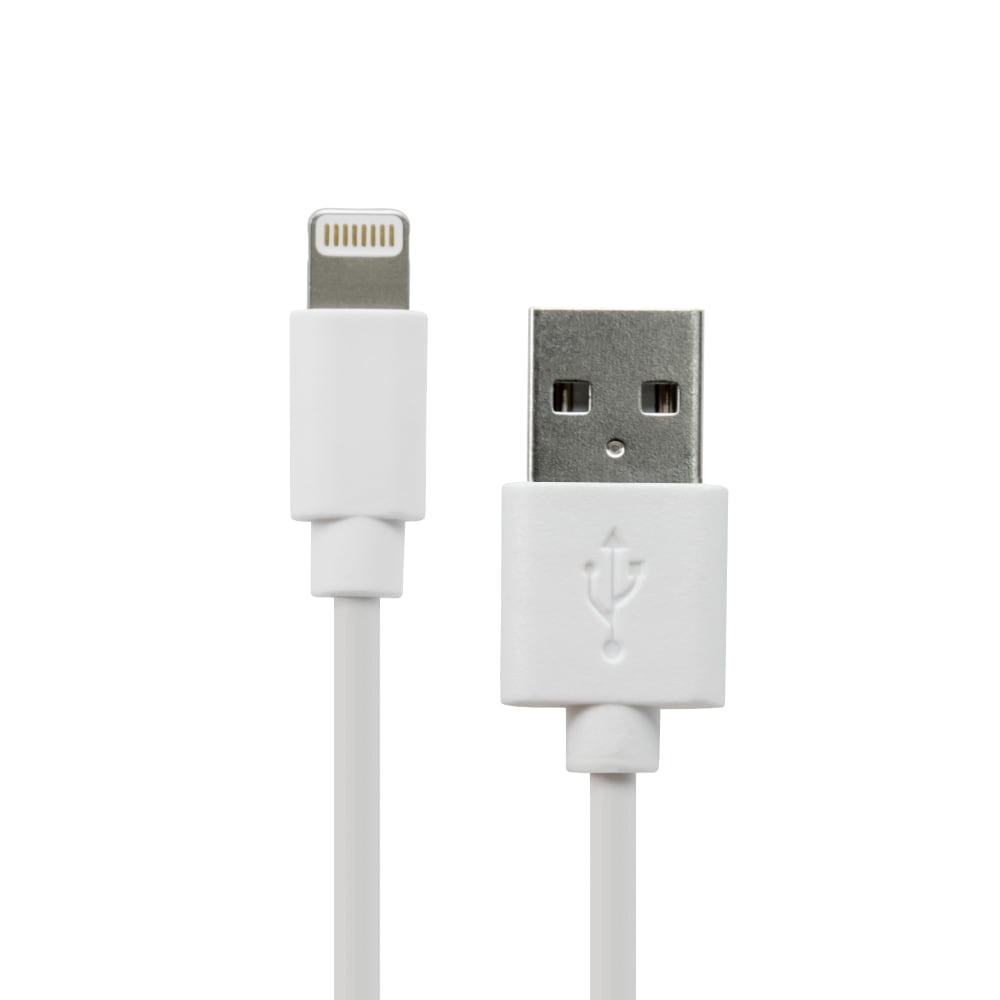 slide 1 of 1, Cellcandy Cell Candy Lightning-to-USB Sync/Charge Cable for Apple iPhone 5 - White, 4 ft