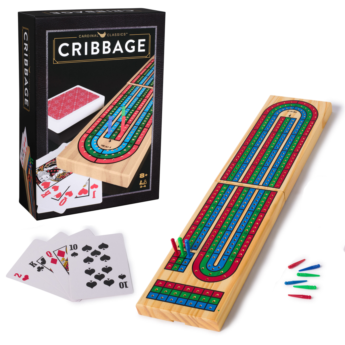slide 1 of 13, Spin Master Games Cardinal Classics Solid Wood Cribbage Classic Strategy Game, 1 ct