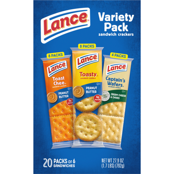 slide 16 of 25, Lance Variety Pack Family Size Cracker 20 Count - 27.9 Oz, 20 ct