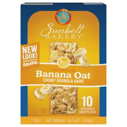 Sunbelt Bakery Chewy Banana Oat Granola Bars 10 bars 10 ea Box