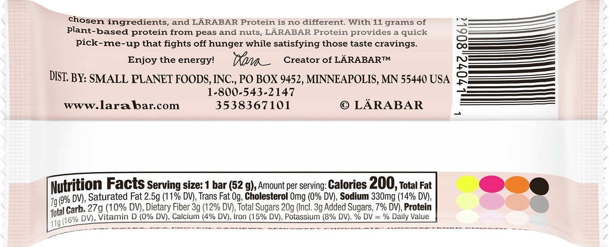 slide 2 of 12, LÄRABAR Gluten Free Chocolate Cashew Brownie Protein Bar 1.84 oz, 1.84 oz