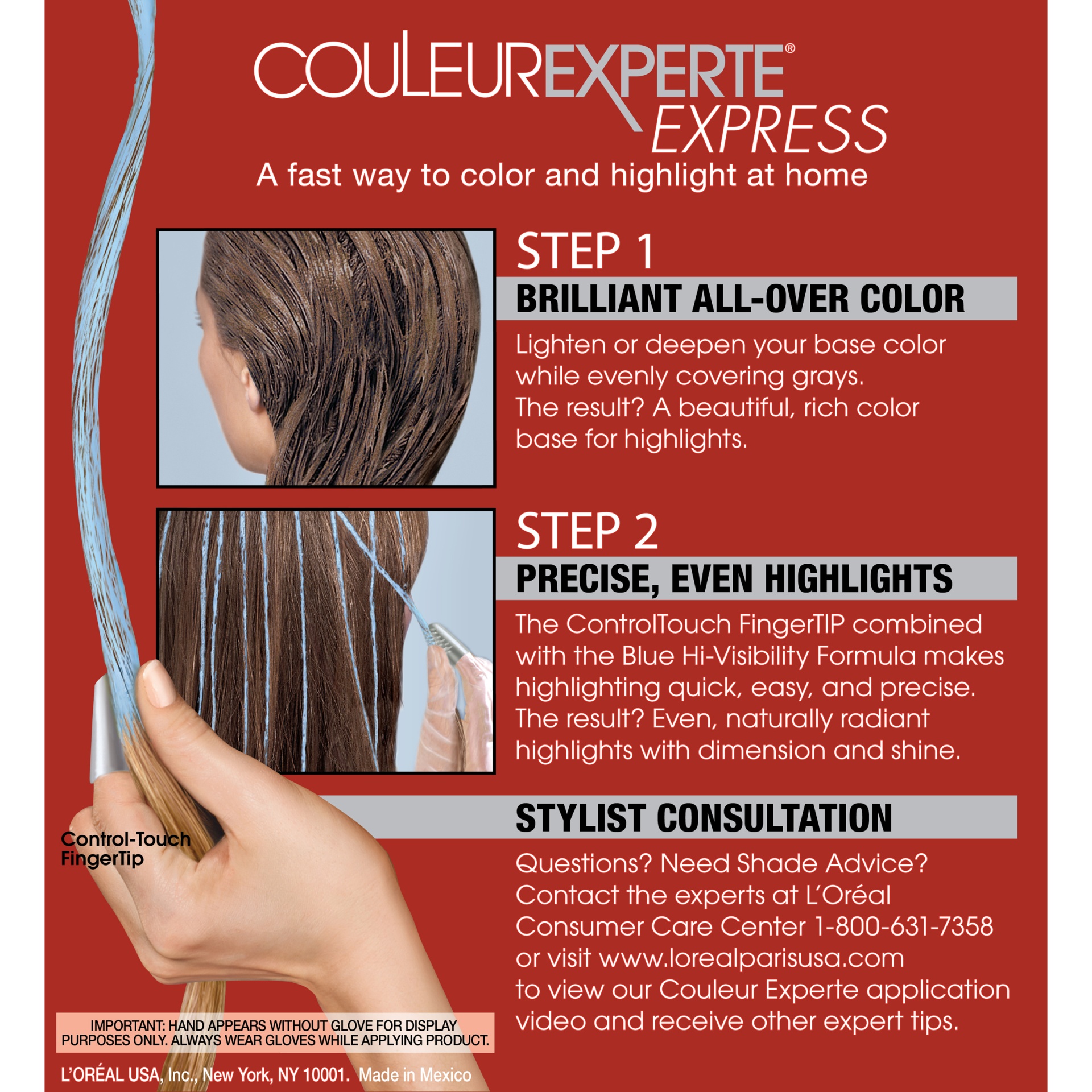 slide 7 of 8, L'Oréal Couleur Experte Express Color + Highlights in a Flash, Cooler French Eclair Light Ash Brown 6.1, 1 ct