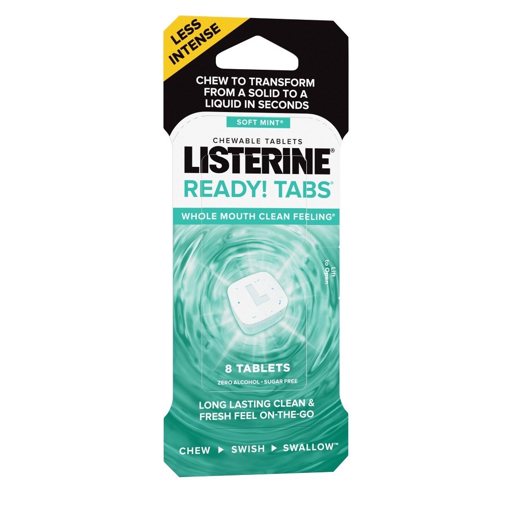 slide 5 of 10, Listerine Ready Tabs Soft Mint, 8 ct