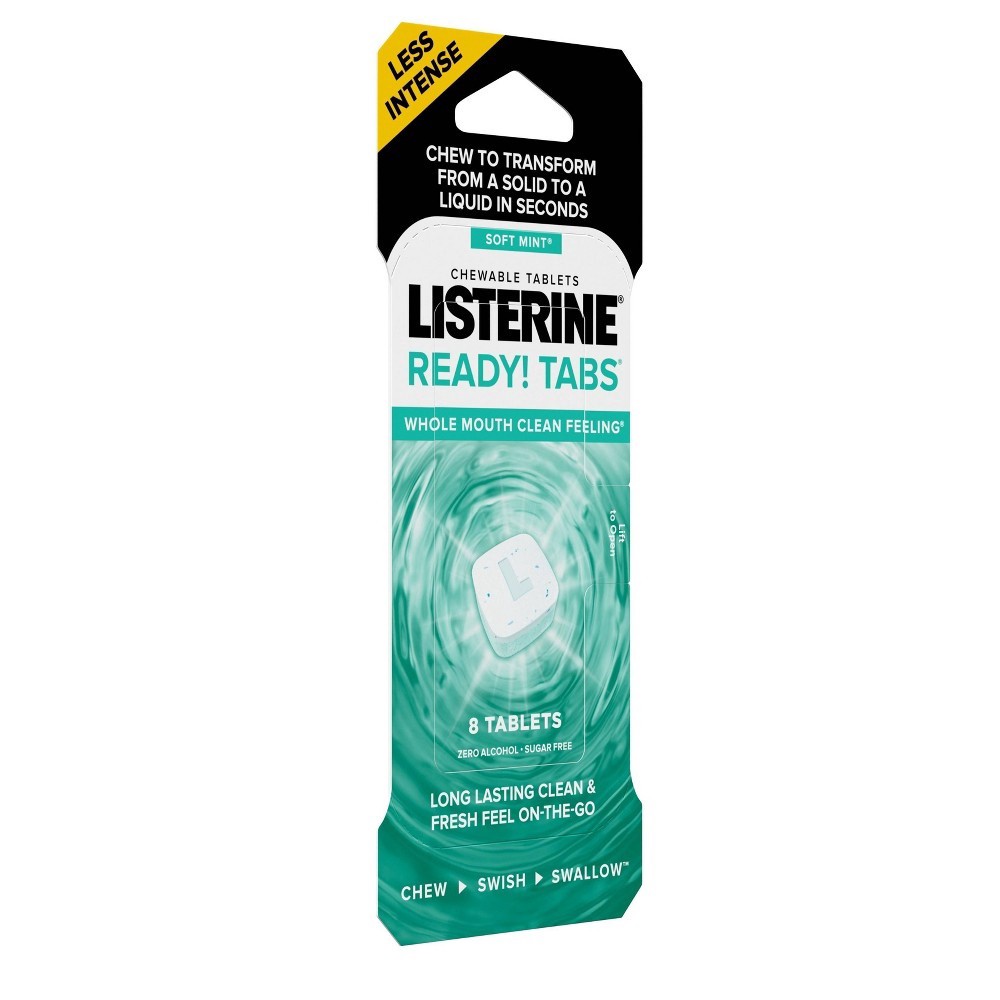 slide 7 of 10, Listerine Ready Tabs Soft Mint, 8 ct