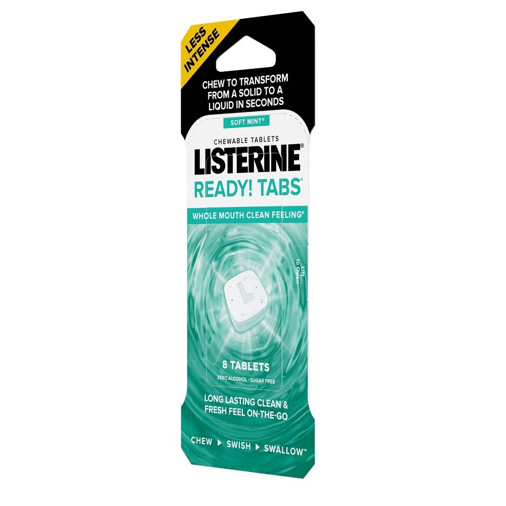 slide 6 of 10, Listerine Ready Tabs Soft Mint, 8 ct