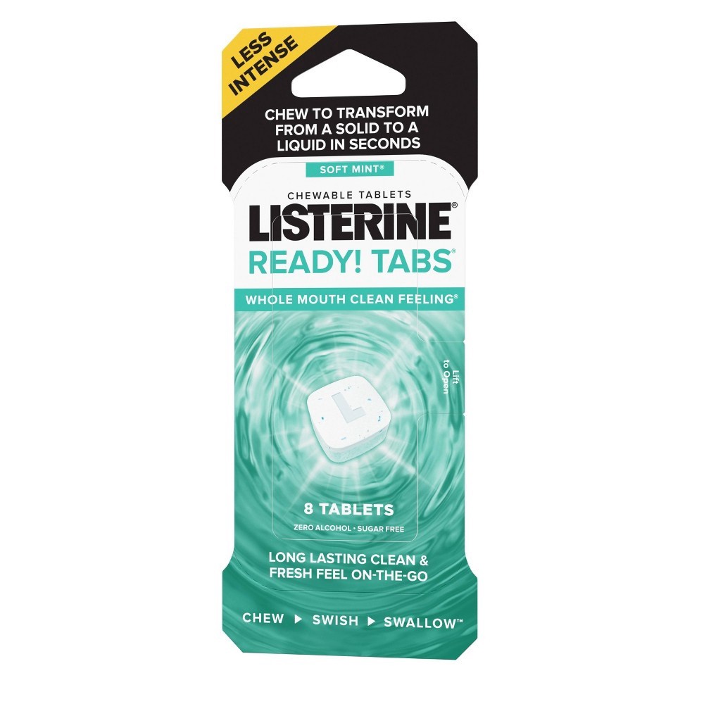 slide 3 of 10, Listerine Ready Tabs Soft Mint, 8 ct