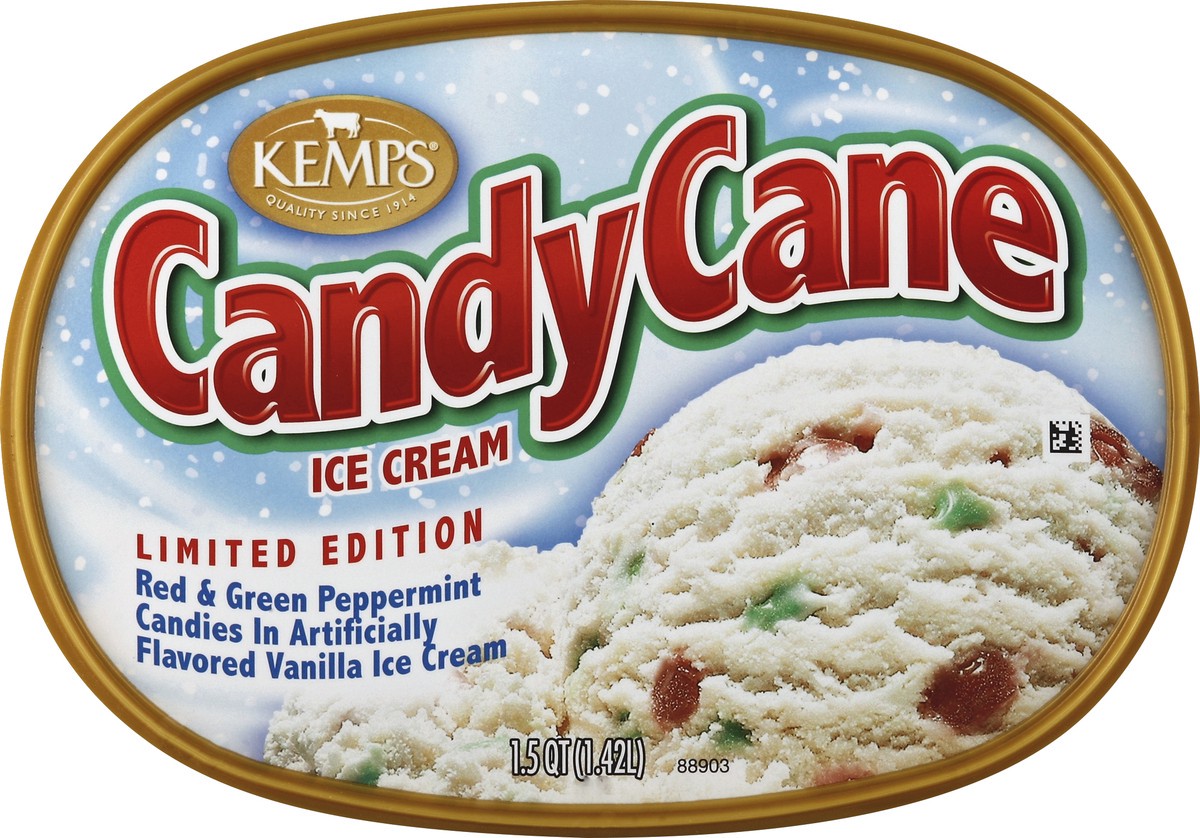 slide 2 of 4, Kemps Candy Cane Ice Cream Limited Edition, 1.5 qt
