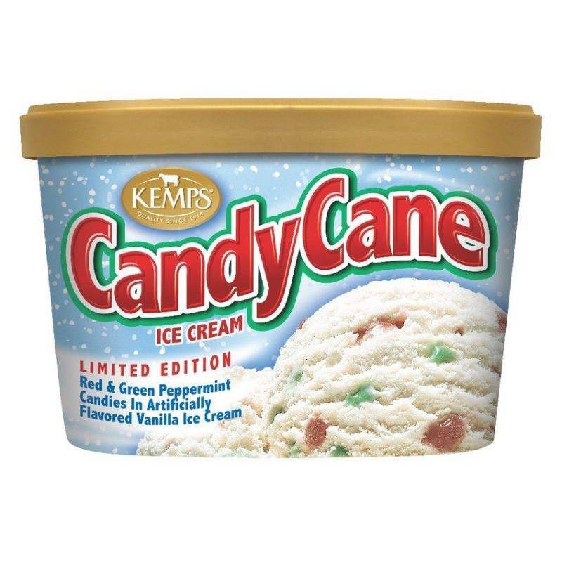 slide 1 of 4, Kemps Candy Cane Ice Cream Limited Edition, 1.5 qt