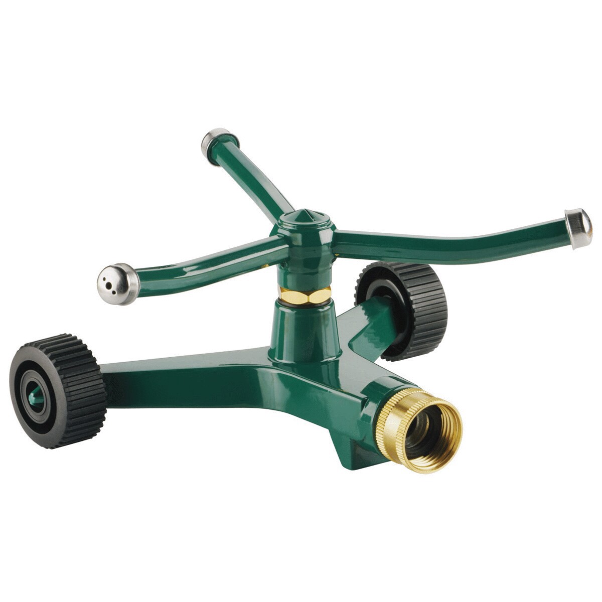 slide 1 of 1, Melnor Metal Revolving Sprinkler With Wheeled Base - Green - Melnor, 1 ct