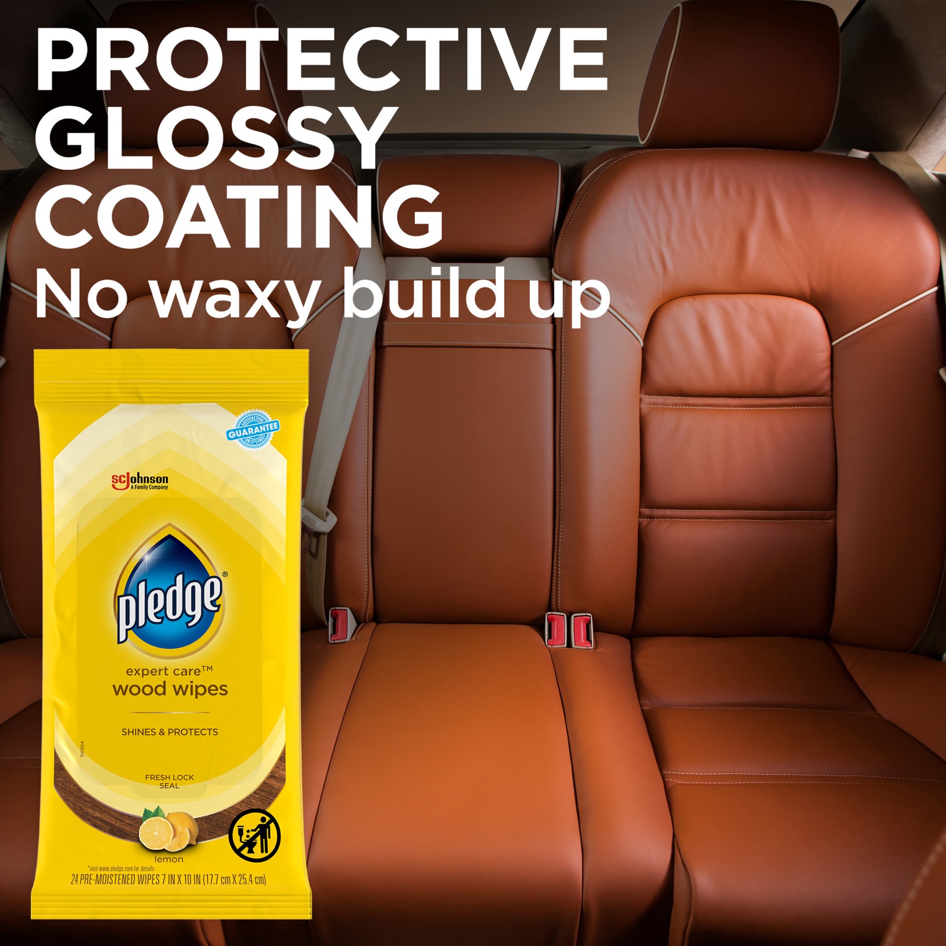 slide 6 of 6, Pledge Enhancing Wipes 24 -Count Lemon Wood furniture cleaner Pad, 1 ct