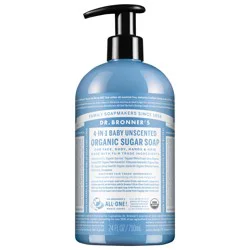 Dr. Bronner's Organic Sugar Soap - Baby Unscented - 24 fl oz